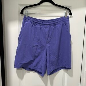 Lululemon Men's Large Purple Pace Breaker Linerless 7” Shorts